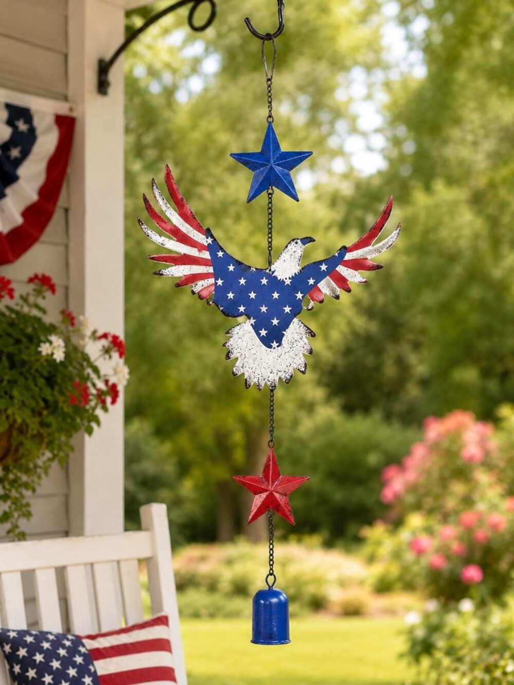 Americana Eagle Garden Hanging Chime - NWT & RTS